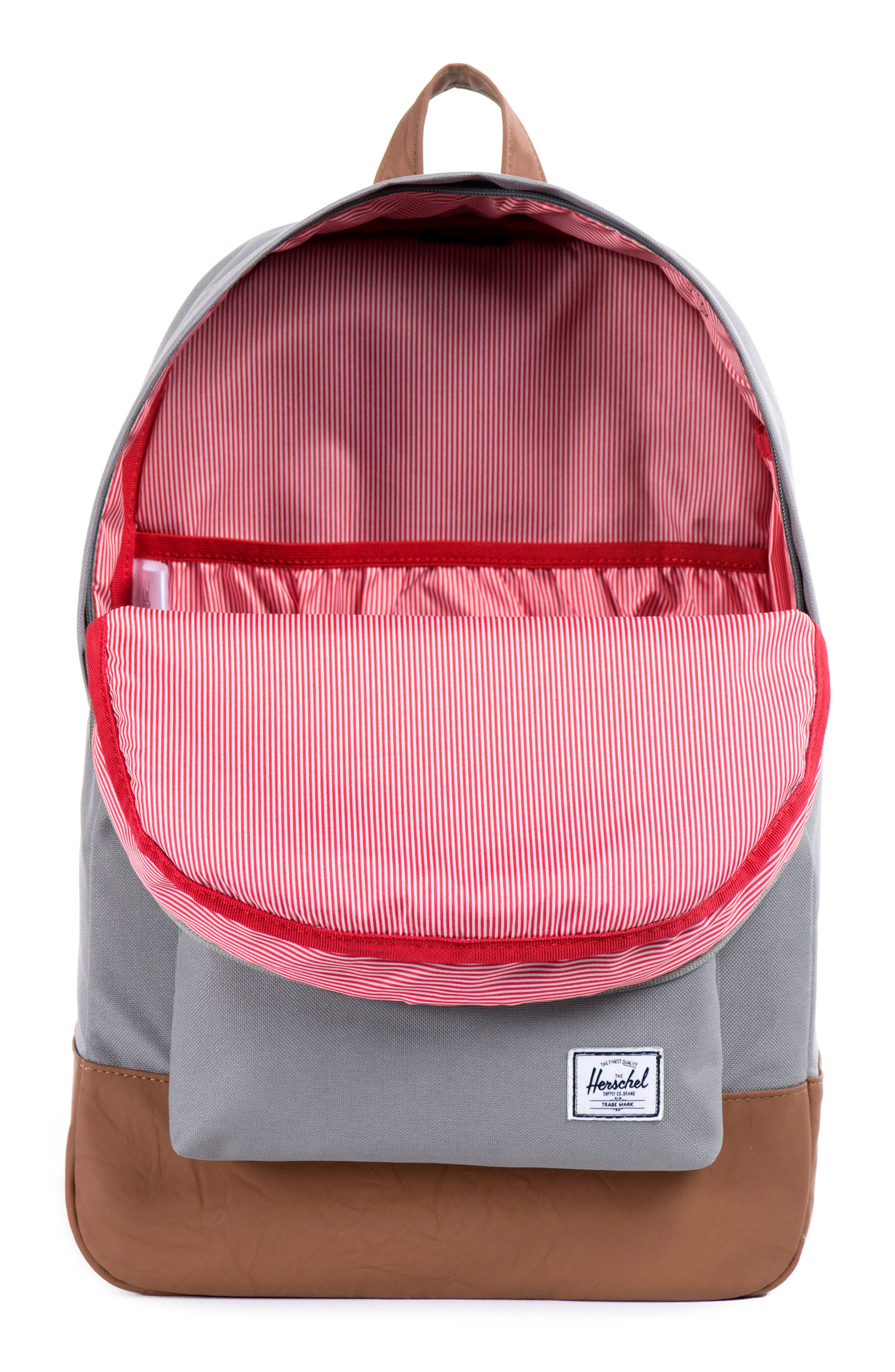 Heritage Backpack, Alternate, color, GREY/TAN SYNTHETIC LEATHER
