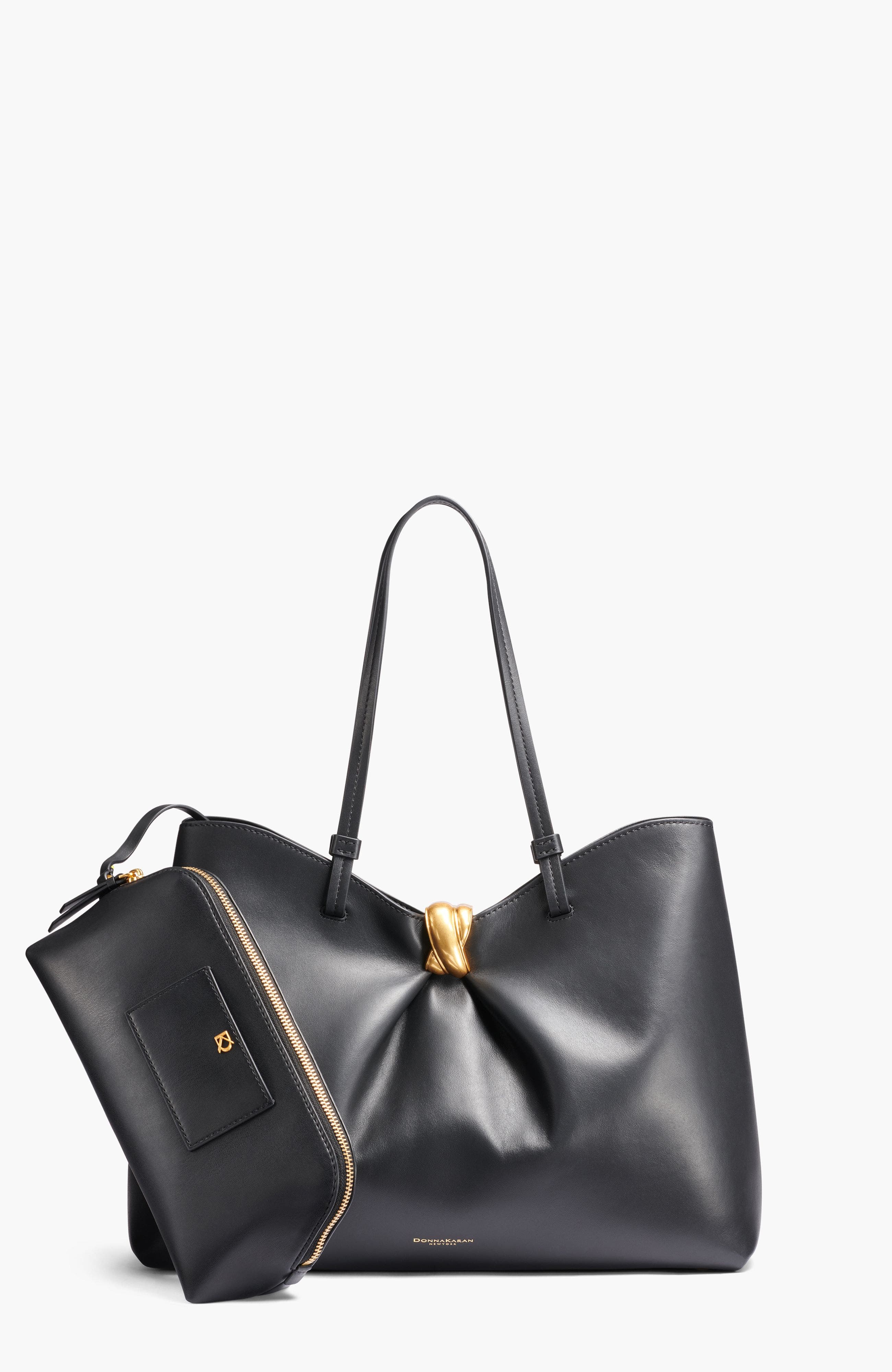 Donna Karan New York Cambric Tote, Main, color, Blk/Gold