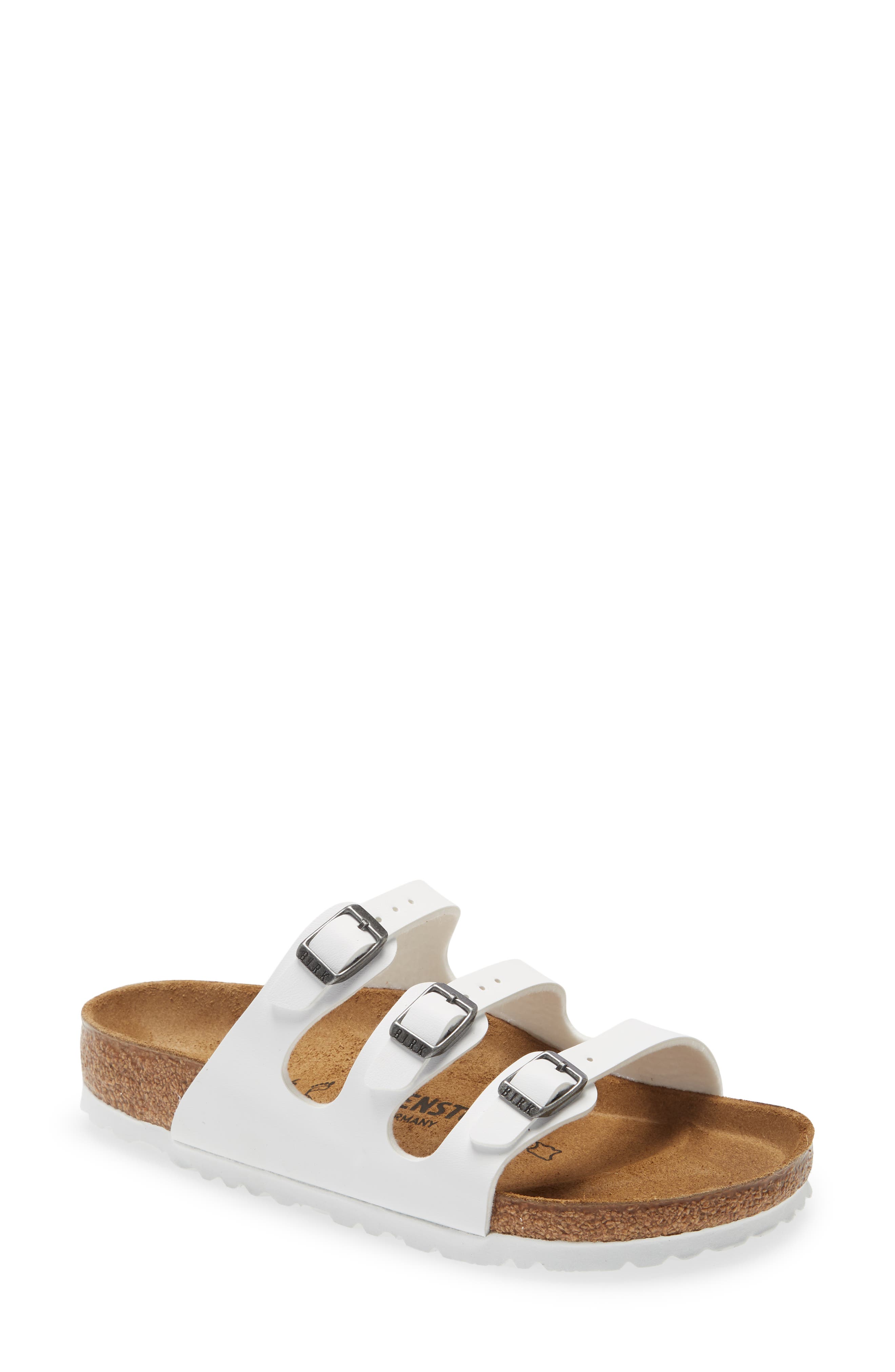 Florida Birko-Flor Sandal, Main, color, WHITE