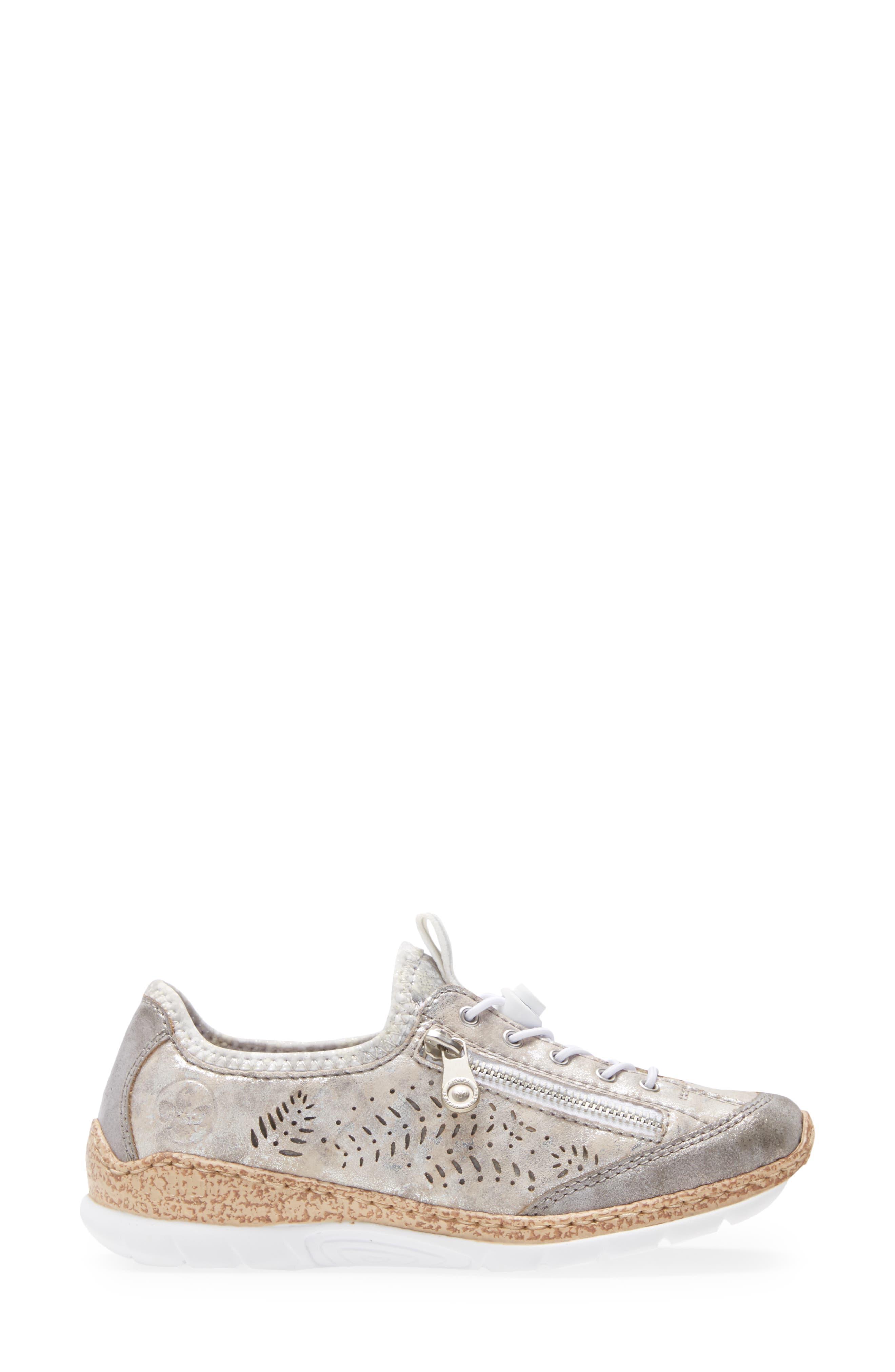 Rieker Antistress Nikita K6 Sneaker, Alternate, color, Grey Silver Rose Metallic