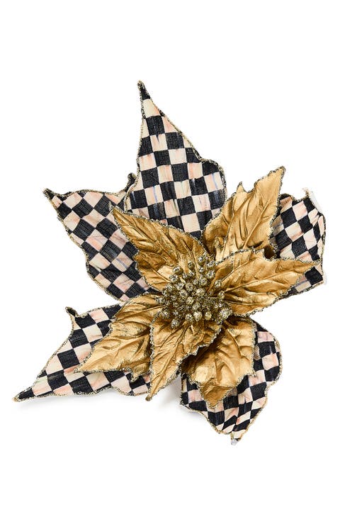 Courtly Noel Poinsettia Clip