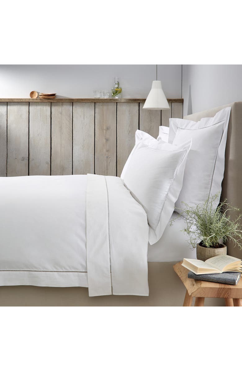 The White Company Santorini Ladder Stitch Duvet Cover, Main, color, 