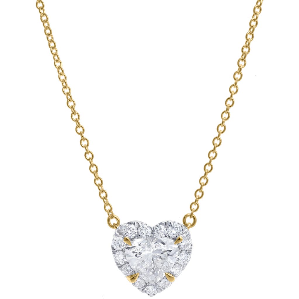 LuvMyJewelry Alessa 14K Gold Lab Grown Diamond Heart Necklace - 1.5 ct in 14K Yellow Gold  product
