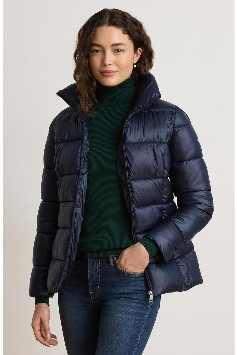 Zip Front Puffer Jacket, Alternate, color, DK NAVY