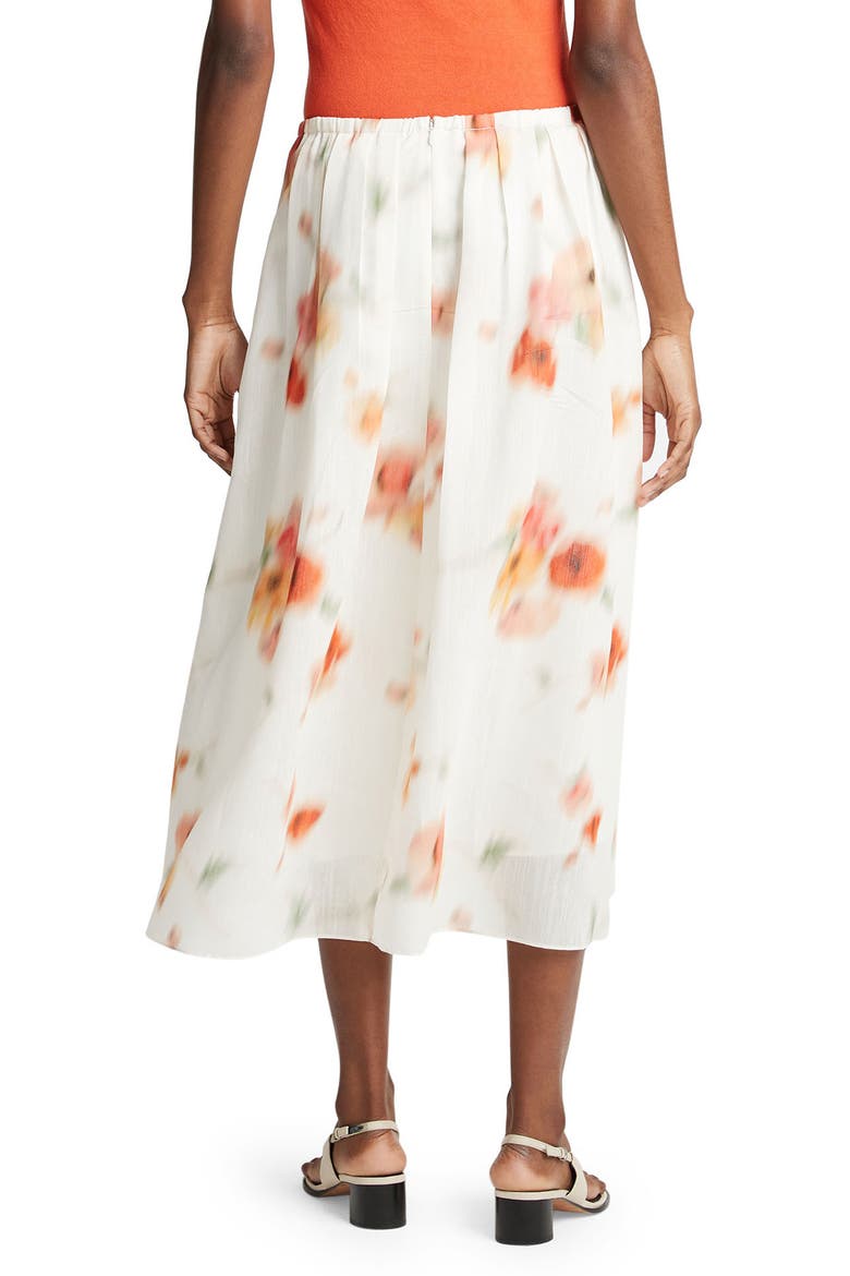 Poppy Blur Gathered Easy Skirt, Alternate, color, CREAM DUSK