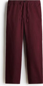 H&M Regular Fit Linen-blend Trousers