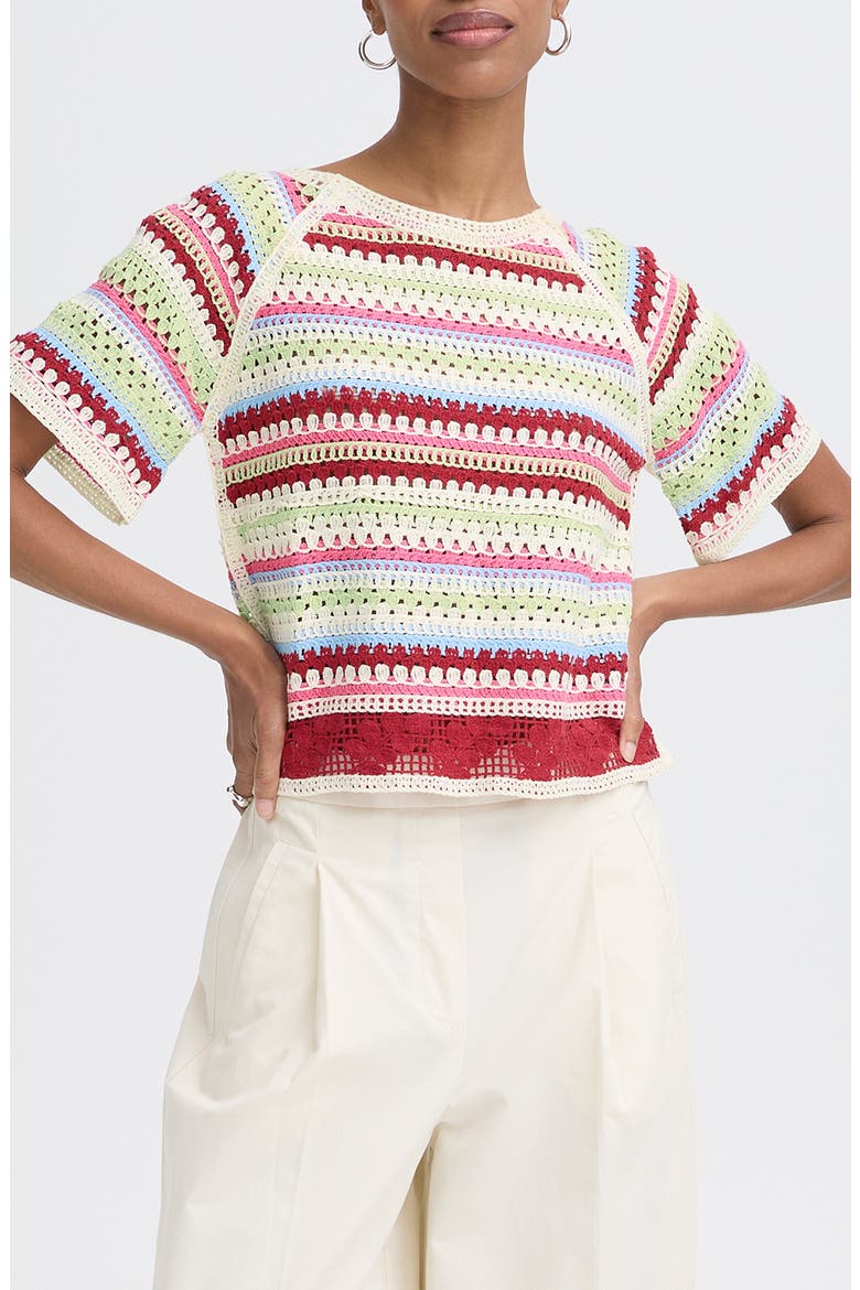 Multicolor Stripe Knit Top, Main, color, MULTICOLOR STRIPE