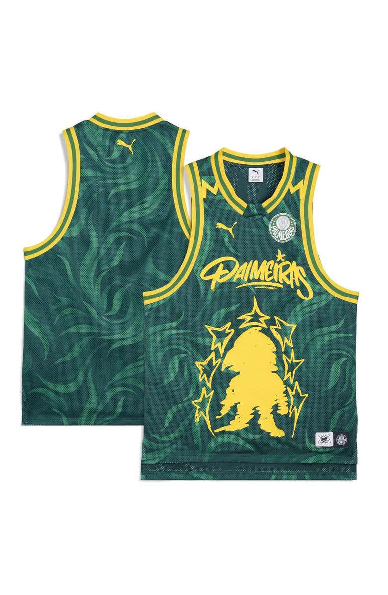 PUMA Men's Puma Green SE Palmeiras 2025 FIFA Club World Cup dryCELL Basketball Jersey, Alternate, color, 
