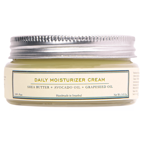 Homemade Aromaterapy Hydrating Nourishing Shea Butter Daily Face Moisturizer In White