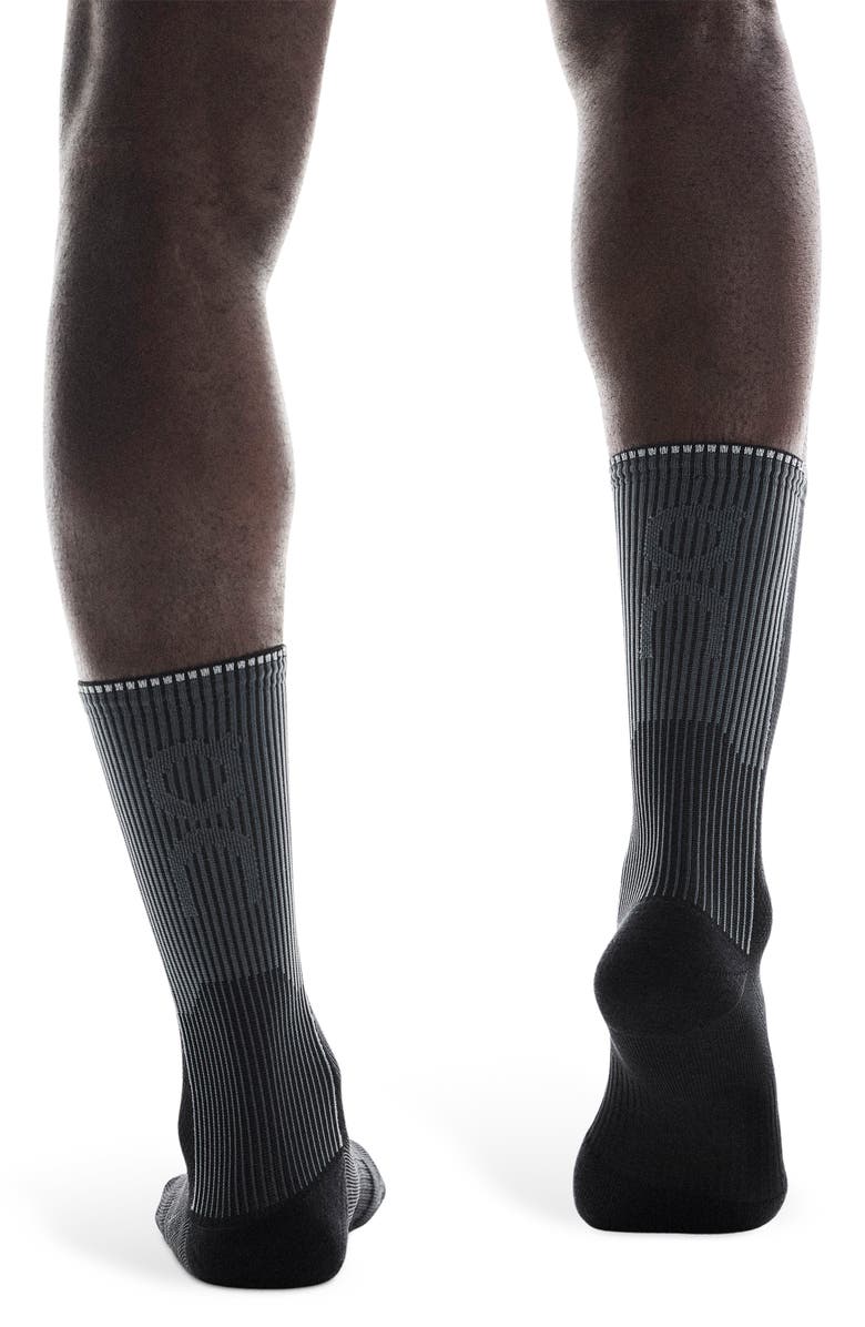 On Performance Run High Socks, Alternate, color, Black/ Eclipse