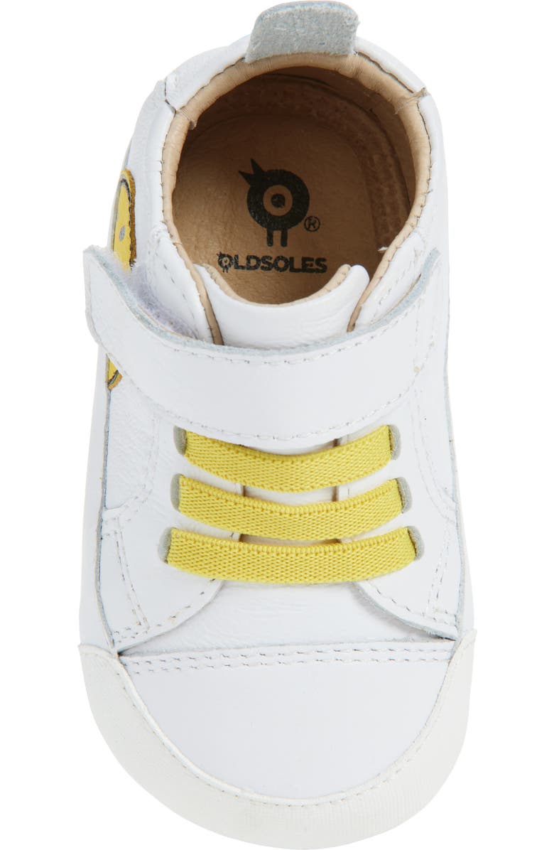 OLD SOLES Kids' Smiley Sneaker, Alternate, color, Snow / Yellow