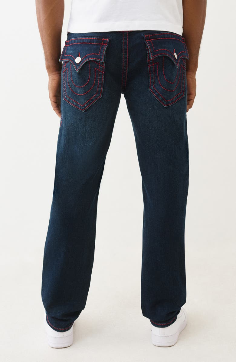 True Religion Geno Big T Flap Pocket Slim Fit Jeans, Alternate, color, Dark Mountainside