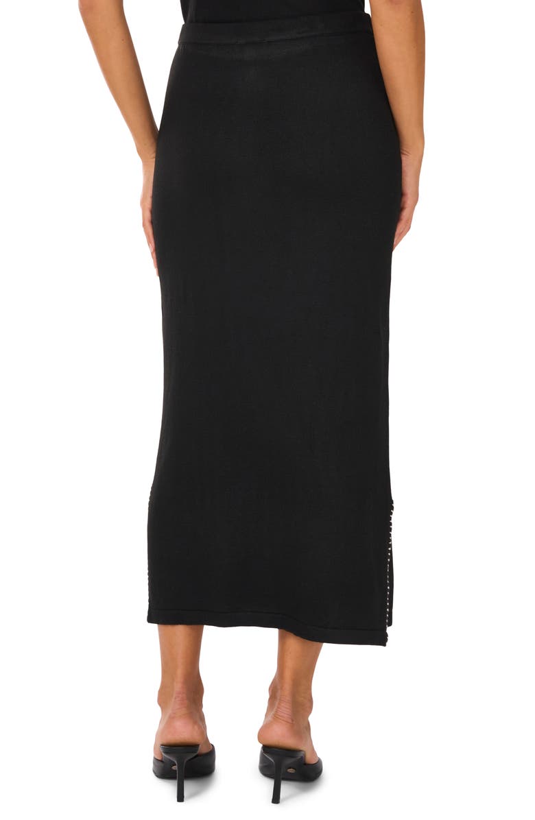 Vince Camuto Whipstitch Midi Sweater Skirt, Alternate, color, Rich Black