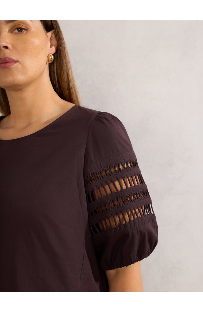 Live Unlimited Puff Sleeve Midaxi Dress, Alternate, color, Chocolate