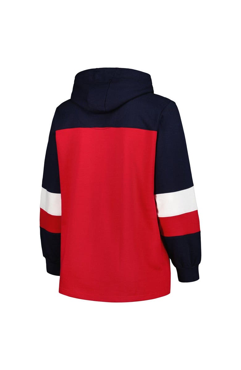 PROFILE Women's Red St. Louis Cardinals Plus Size Colorblock Pullover Hoodie, Alternate, color, Red