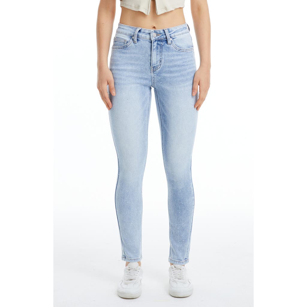 Bayeas High Waist Slim Straight Leg Jeans In Blue