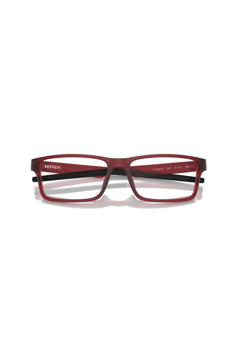 57mm Rectangle optical glasses, Alternate, color, Red