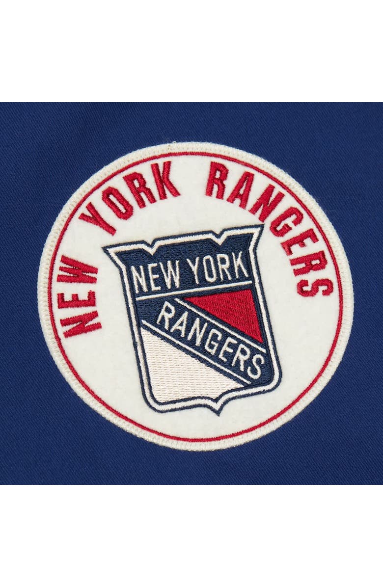 Mitchell & Ness Men's Mitchell & Ness Blue New York Rangers Vintage Coaches Cotton Twill Full-Zip Jacket, Alternate, color, Blue