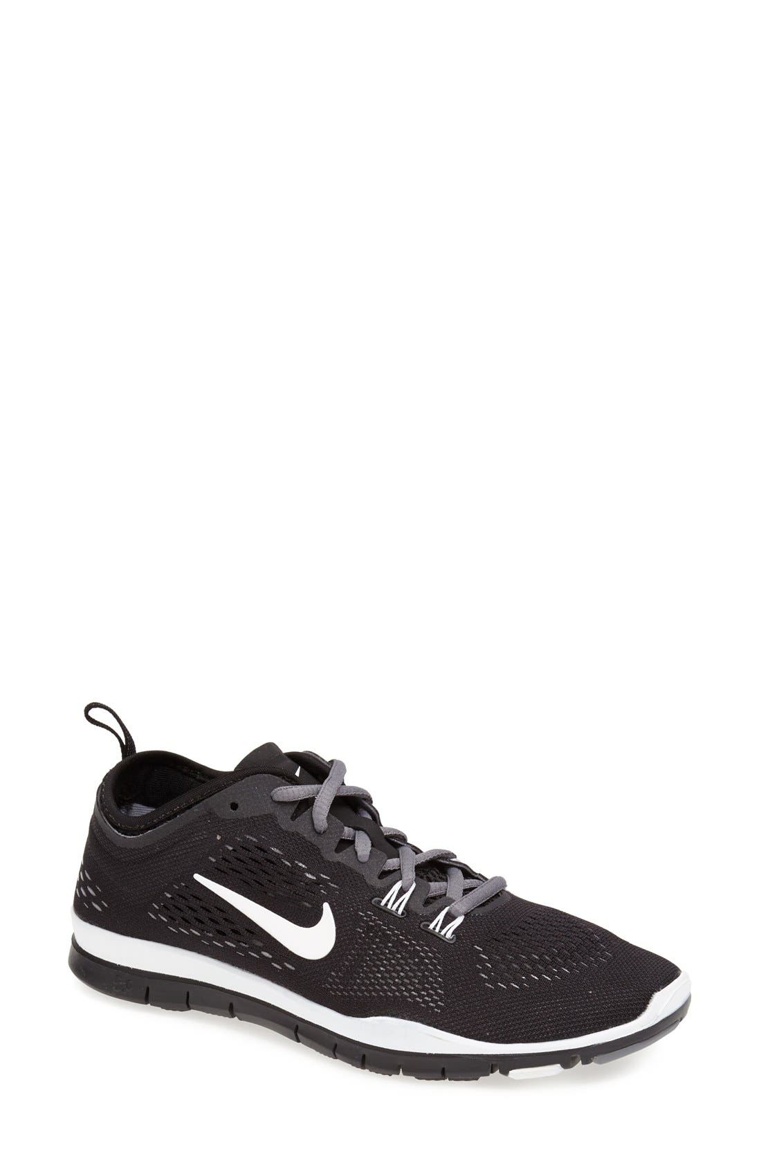 'Free 5.0 TR Fit 4' Training Shoe, Main, color, BLACK/ COOL GREY/ WHITE