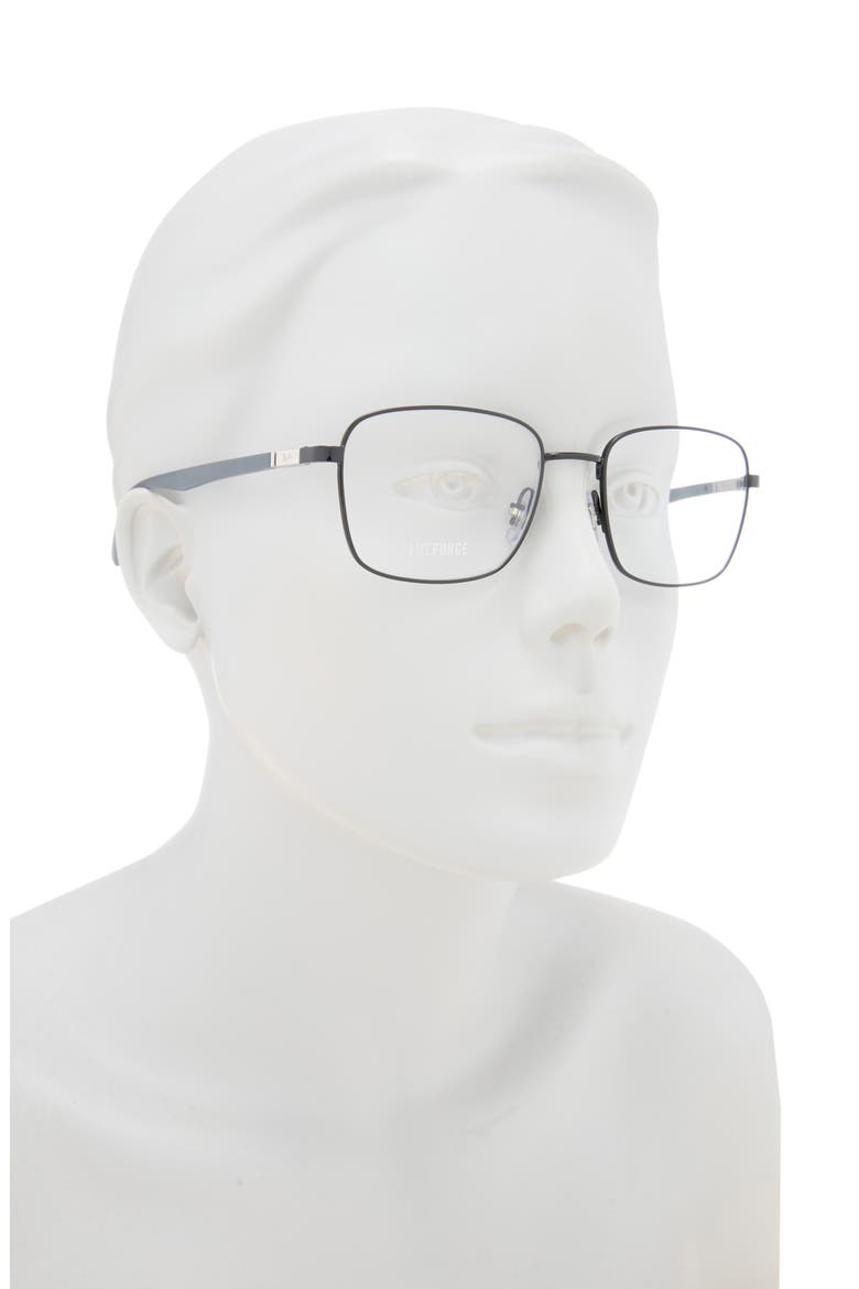 53mm Pillow Optical Glasses, Alternate, color, BLACK