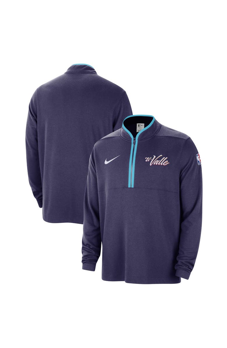 Nike Men's Nike Purple Phoenix Suns 2023/24 City Edition Authentic Coaches Half-Zip Top, Main, color, 