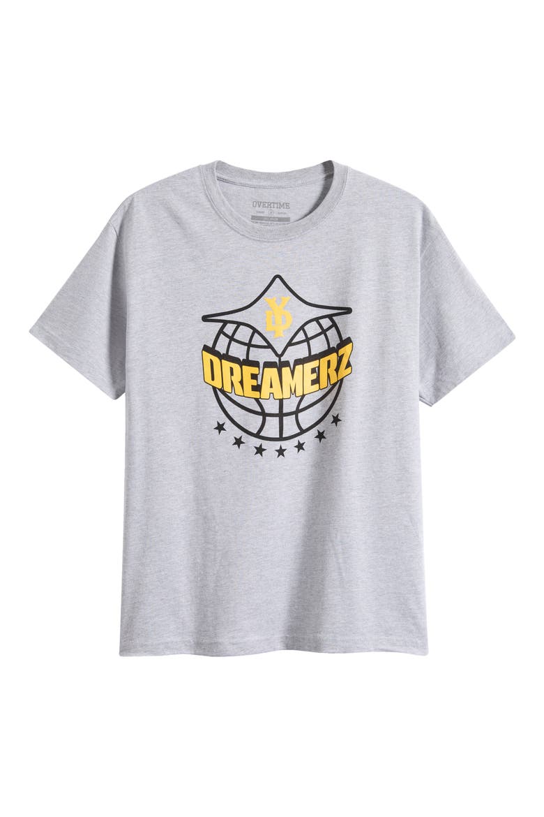 City Dreamerz Globe Cotton Graphic T-Shirt, Alternate, color, GREY