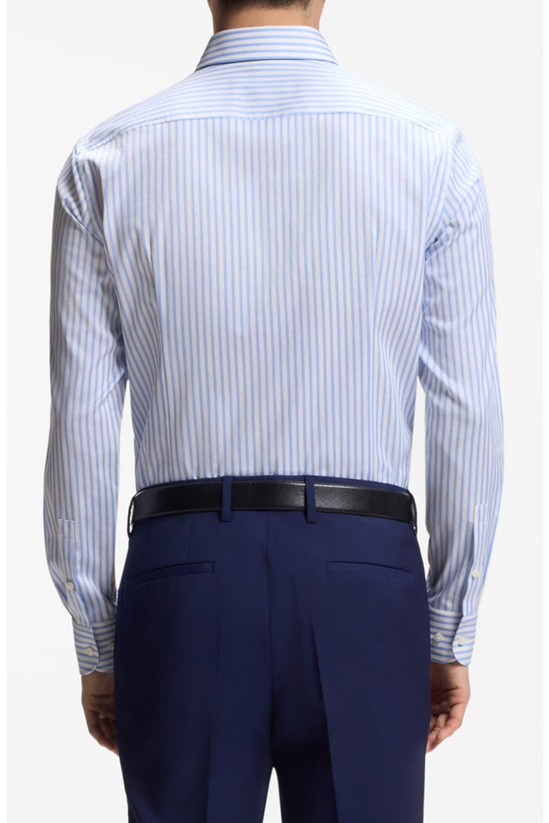 Hank Slim Fit Stripe Stretch Cotton Dress Shirt, Alternate, color, LIGHT/ PASTEL BLUE