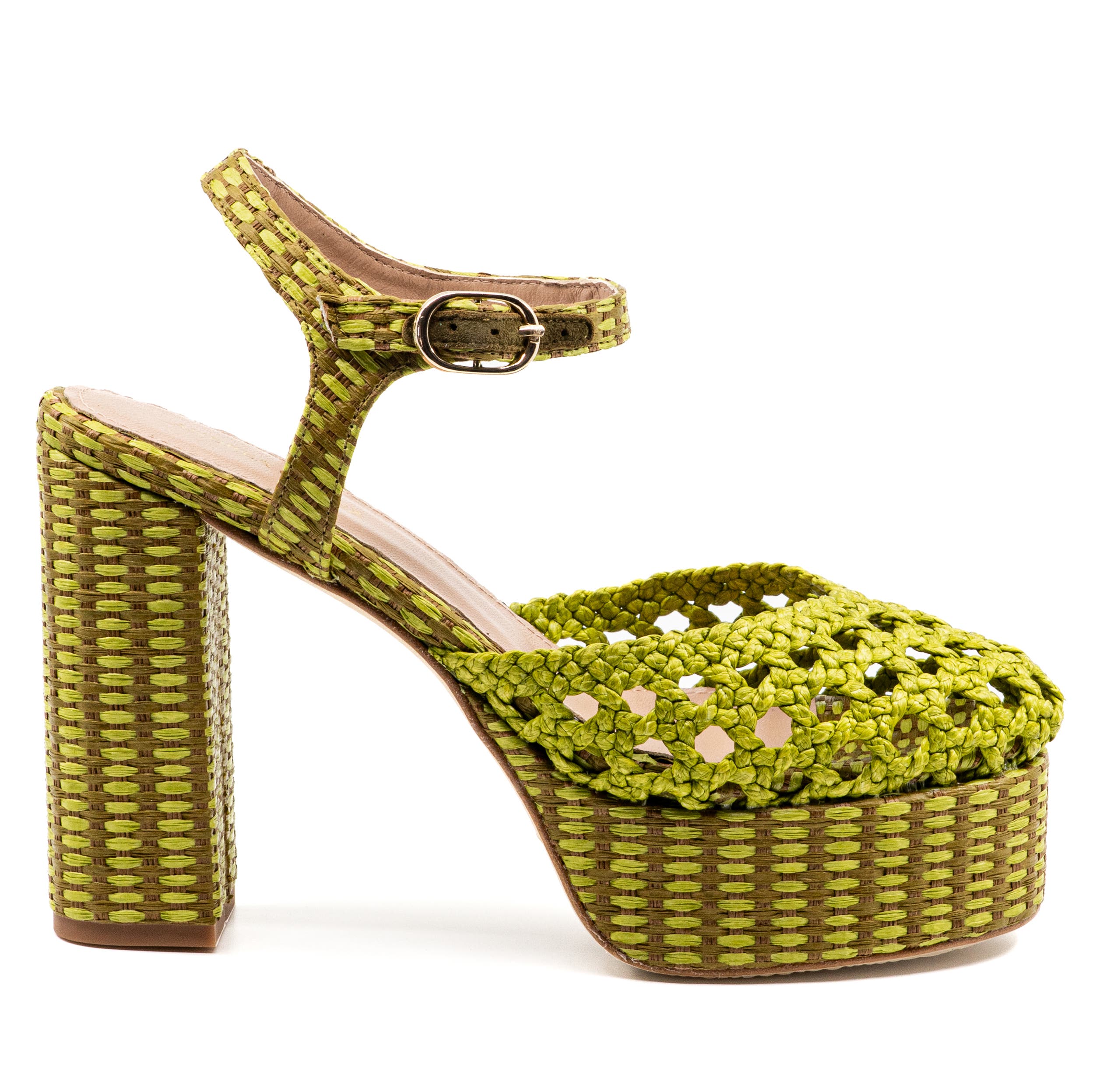 Andrea Gomez Beatriz  Raffia Platform, Main, color, Olive