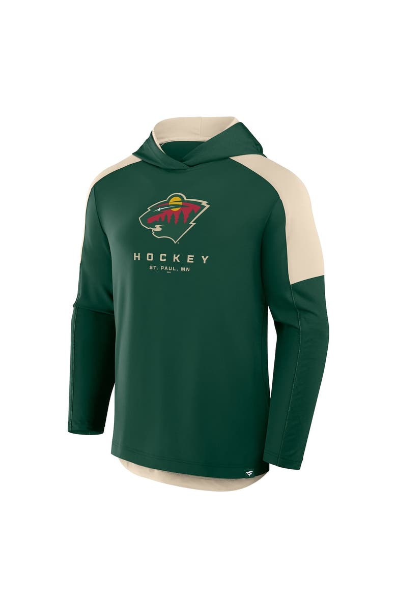 FANATICS Men's Fanatics Hunter Green Minnesota Wild Meta Game Transitional Pullover Hoodie, Alternate, color, Green