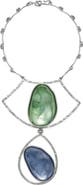 Tory Burch Brutalist Pebble Statement Necklace