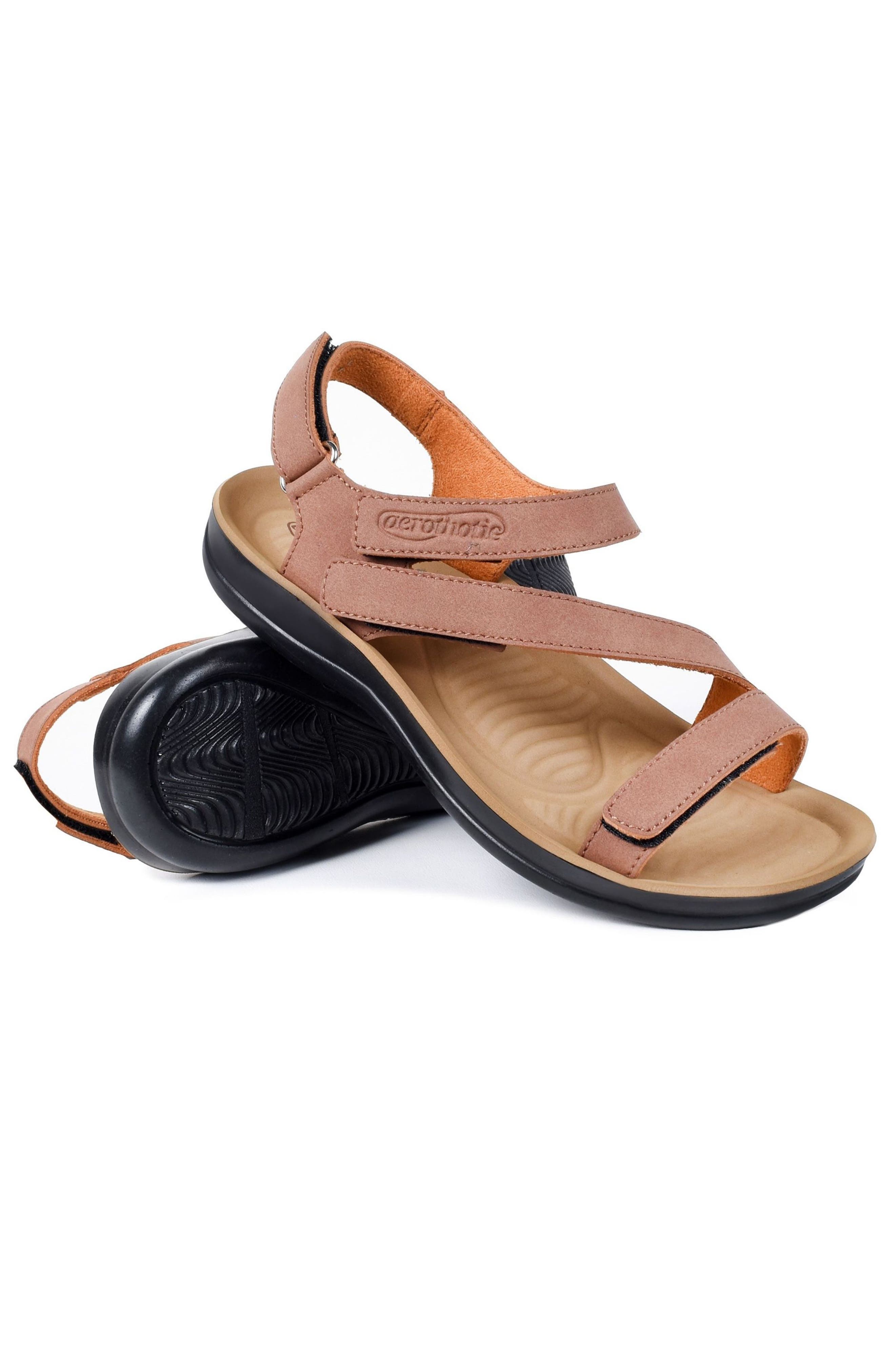 Zion Adjustable Strap Sandal, Alternate, color, BROWN