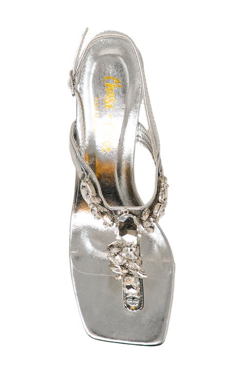 Chase & Chloe Chase And Chloe Crystal T-strap Slingback Sandal