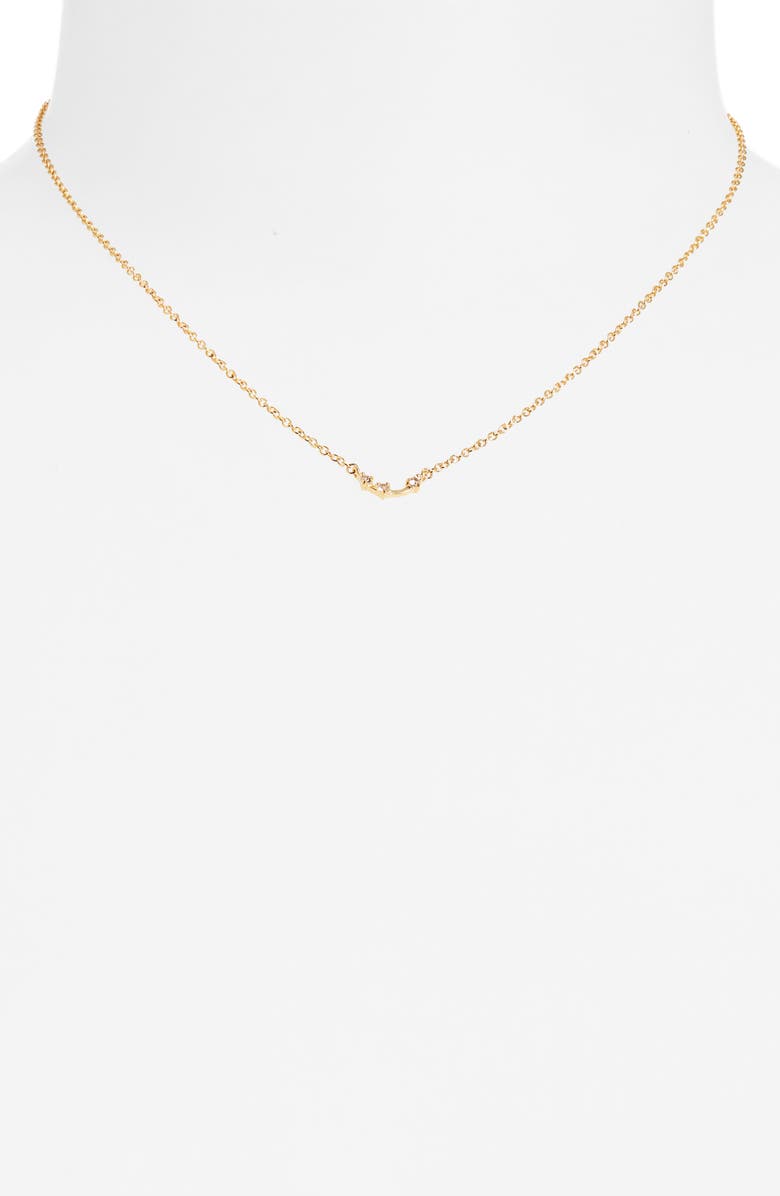 Madewell Delicate Collection Demi Fine White Topaz Gemline Necklace, Alternate, color,