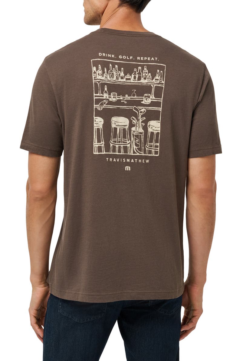 TravisMathew Tasting Room Cotton Graphic T-Shirt, Alternate, color, Chocolate