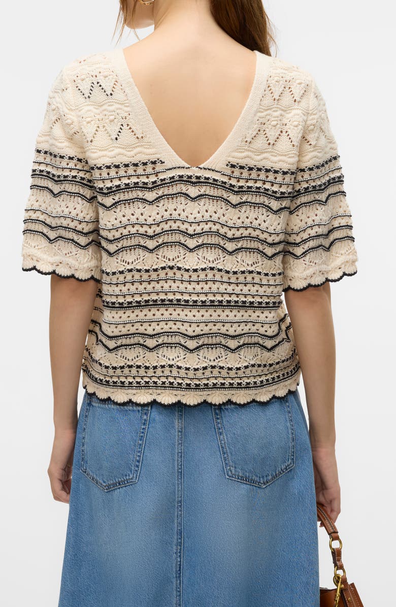 VERO MODA Pattern Pointelle Sweater, Alternate, color,