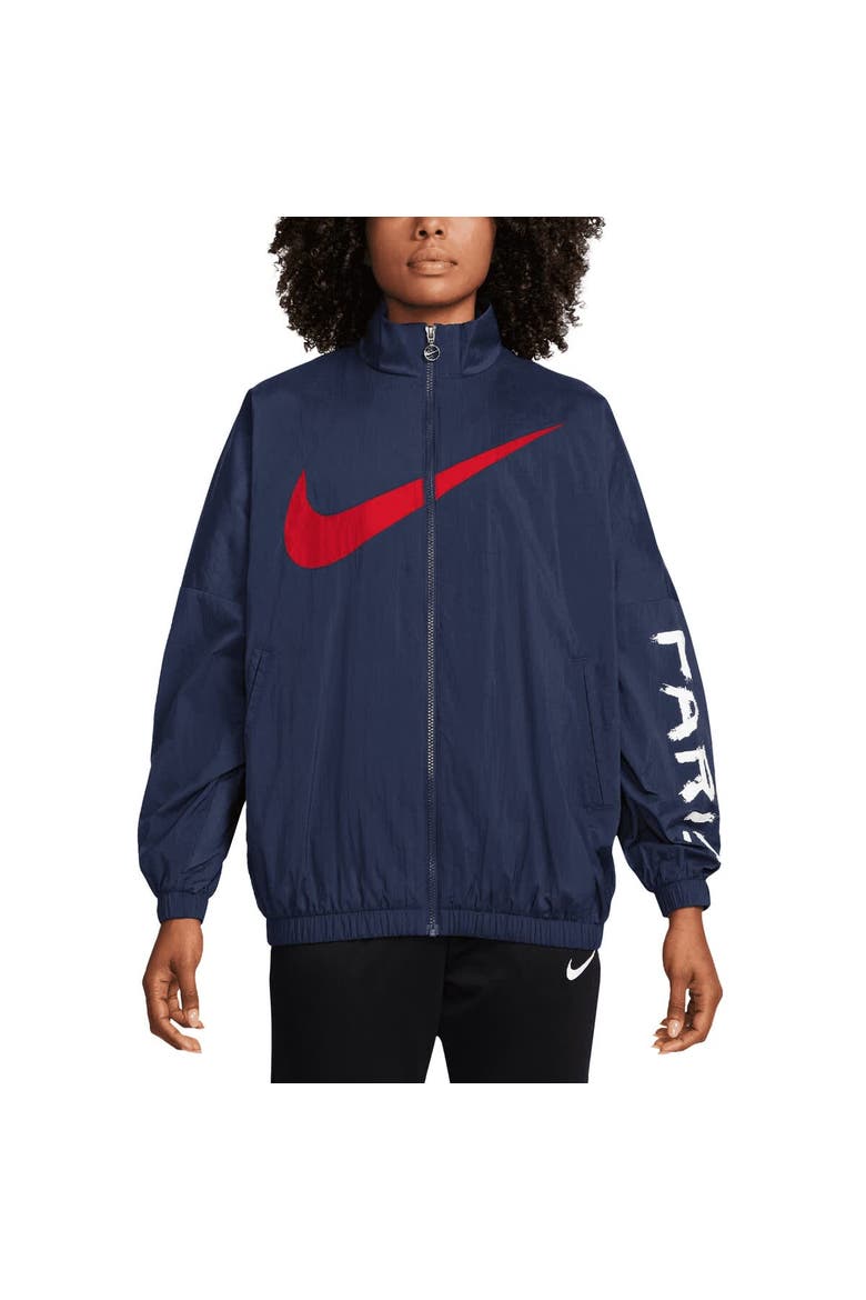 Women's Nike Navy Paris Saint-Germain  Essential Windrunner Full-Zip Jacket, Main, color, Navy