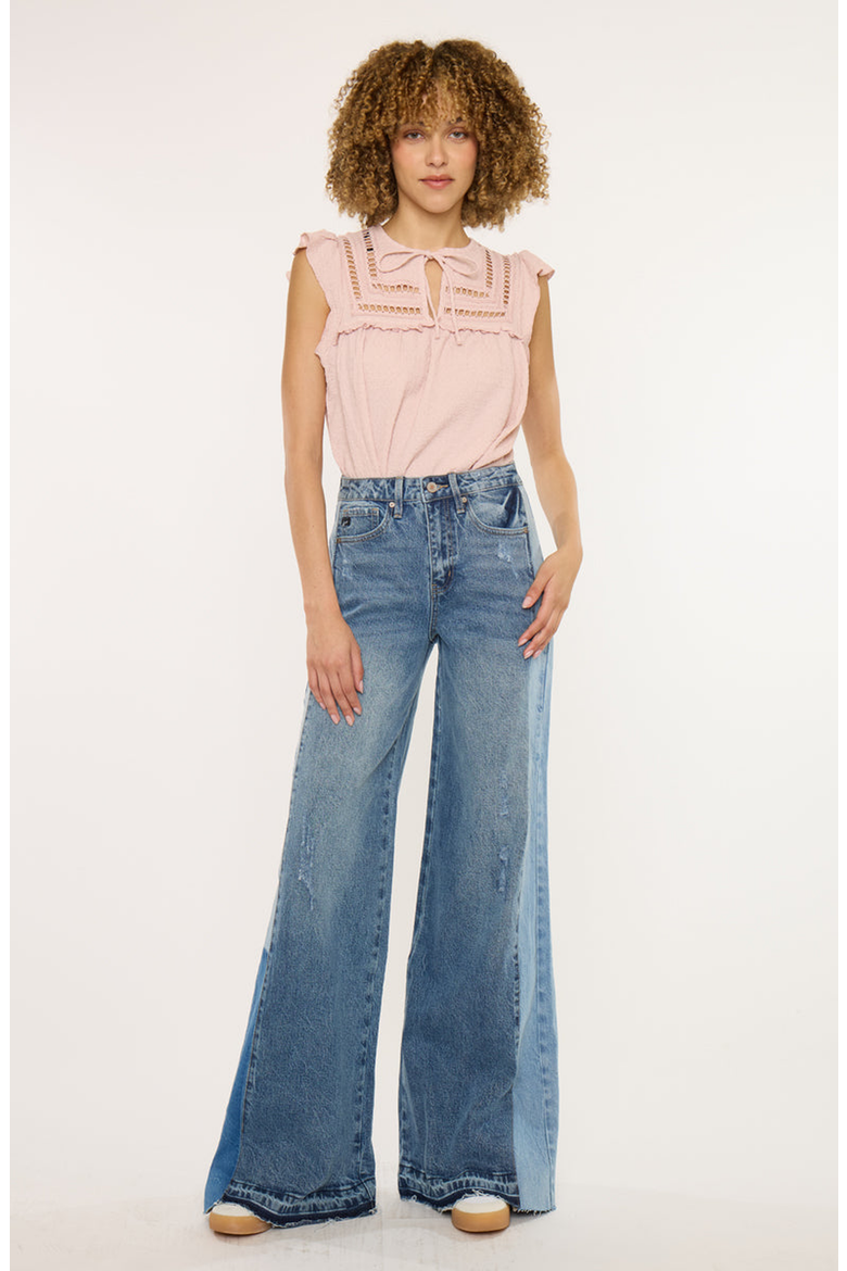 Clover High Rise Wide Leg Jeans, Alternate, color, Medium Wash
