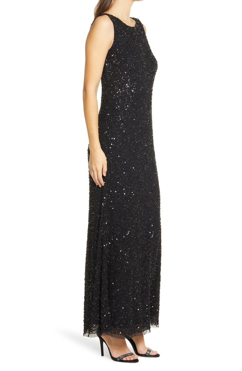 Pisarro Nights Sequin Mesh A-Line Gown, Alternate, color,