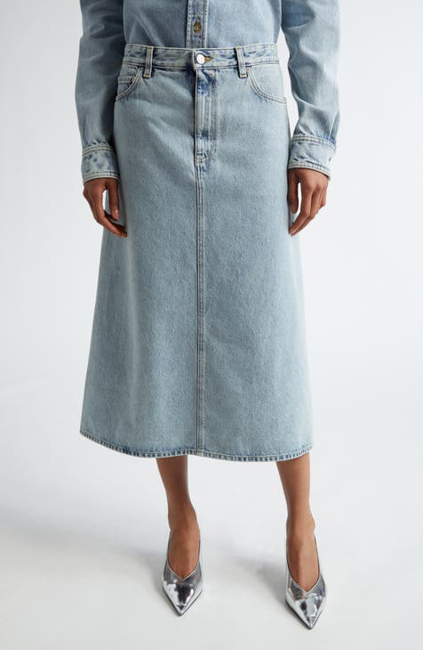 Women s Blue Jean Denim Skirts Nordstrom