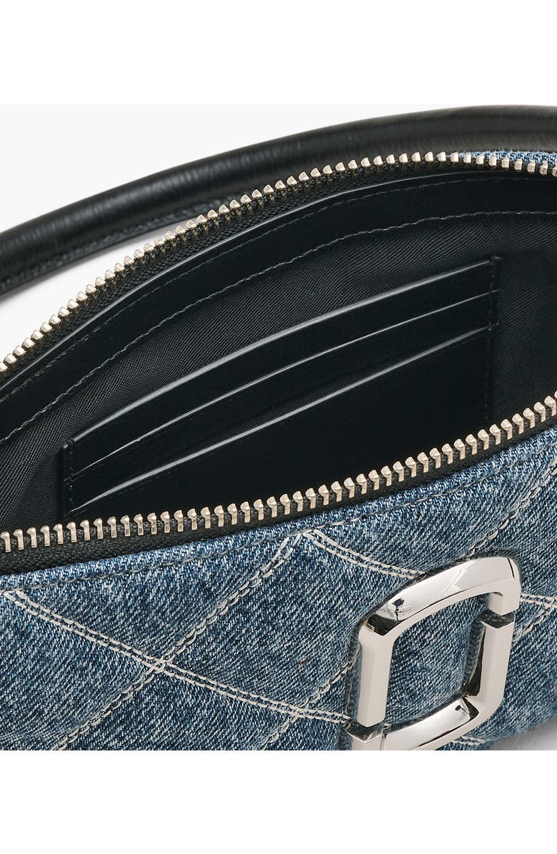 Marc Jacobs The Quilted Snapshot Pochette Bag, Alternate, color, Light Wash Indigo