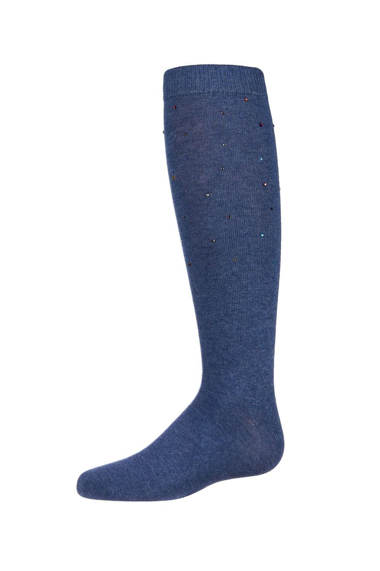 Multi Stone Knee-High Socks, Main, color, Denim
