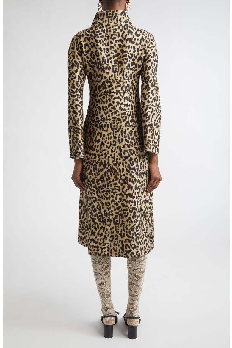 Leopard Print Wool Coat, Alternate, color, BEIGE MULTI