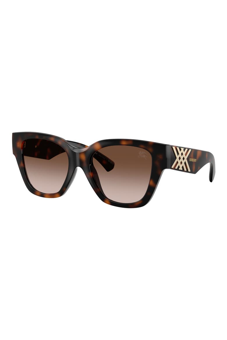 53mm Gradient Square Sunglasses, Alternate, color, DARK HAVANA / BROWN GRADIENT