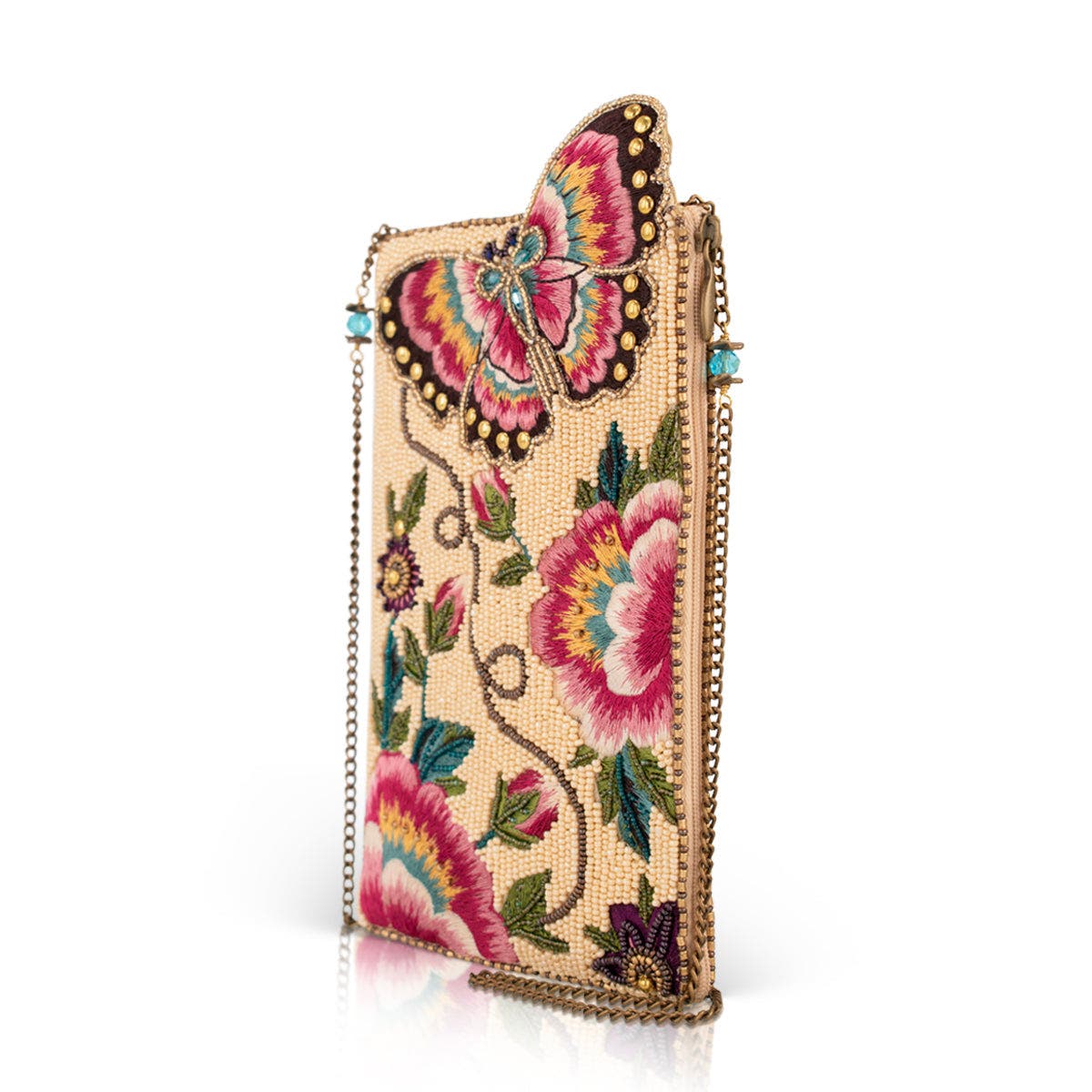Butterfly Garden Crossbody Phone Bag, Alternate, color, Ivory