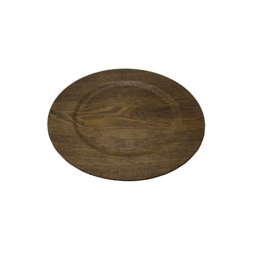 Gibson Home Feri 13" Wooden Skin Luxe Chargers, Set Of 12 In Brown