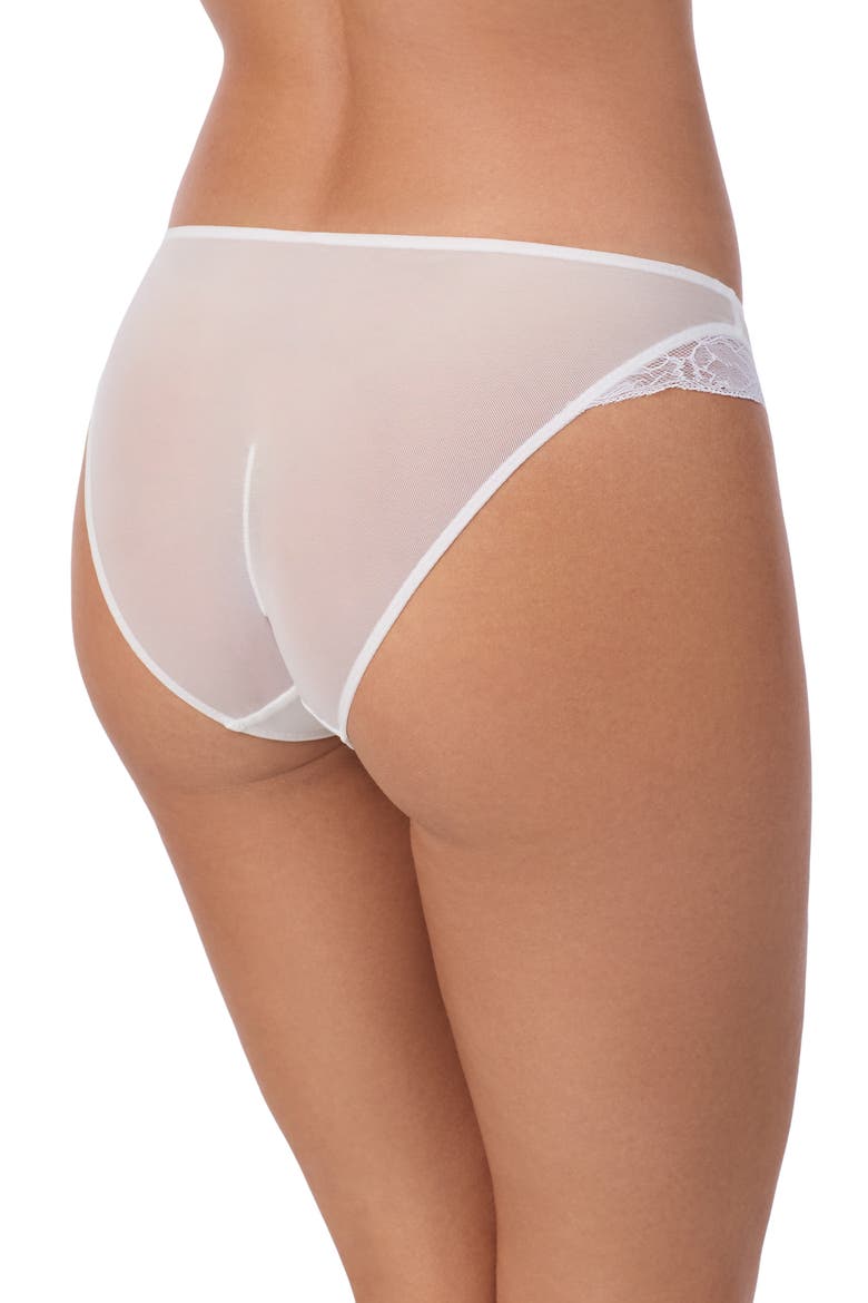 Luxe Lace Low Rise Bikini Briefs, Alternate, color, WHITE