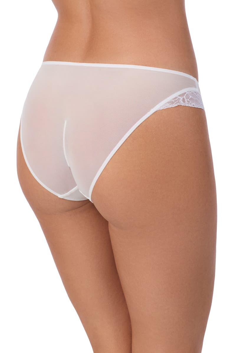 On Gossamer Luxe Lace Low Rise Bikini Briefs, Alternate, color, White
