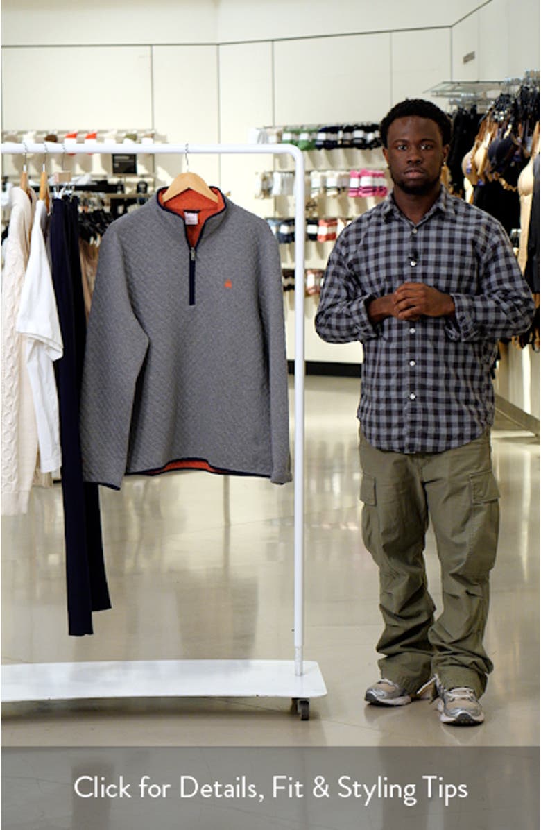 Diamond Quilted Half Zip Pullover, sales video thumbnail