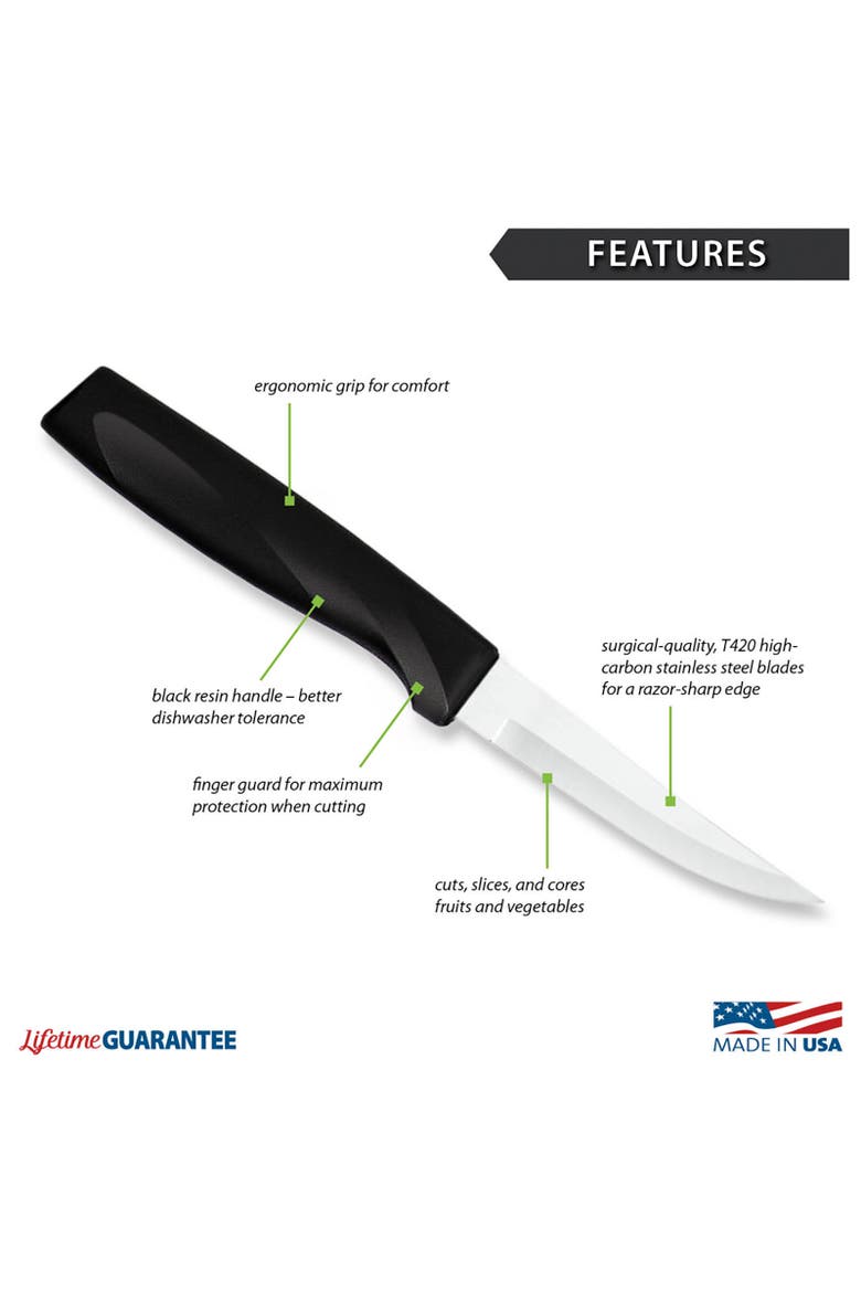 Cutlery 3.25-Inch Heavy Duty Paring Knife Anthem Wave Handle, Alternate, color, Black