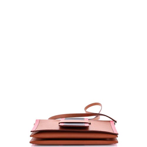 Pre-owned Hermes Hermes H Passant Clutch Shoulder Bag Evercolor In Gold